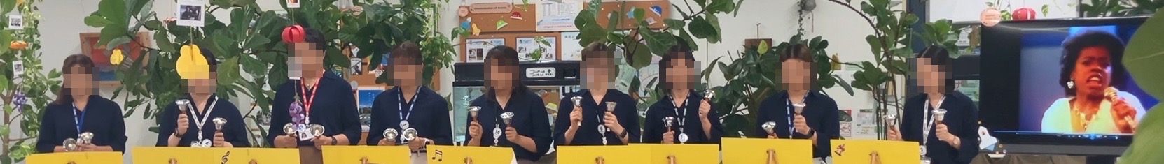 会社イベントでハンドベル