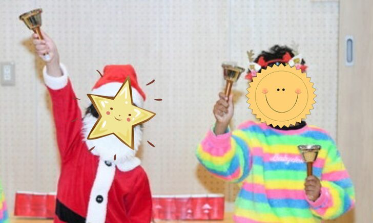 保育園のクリスマスにハンドベル